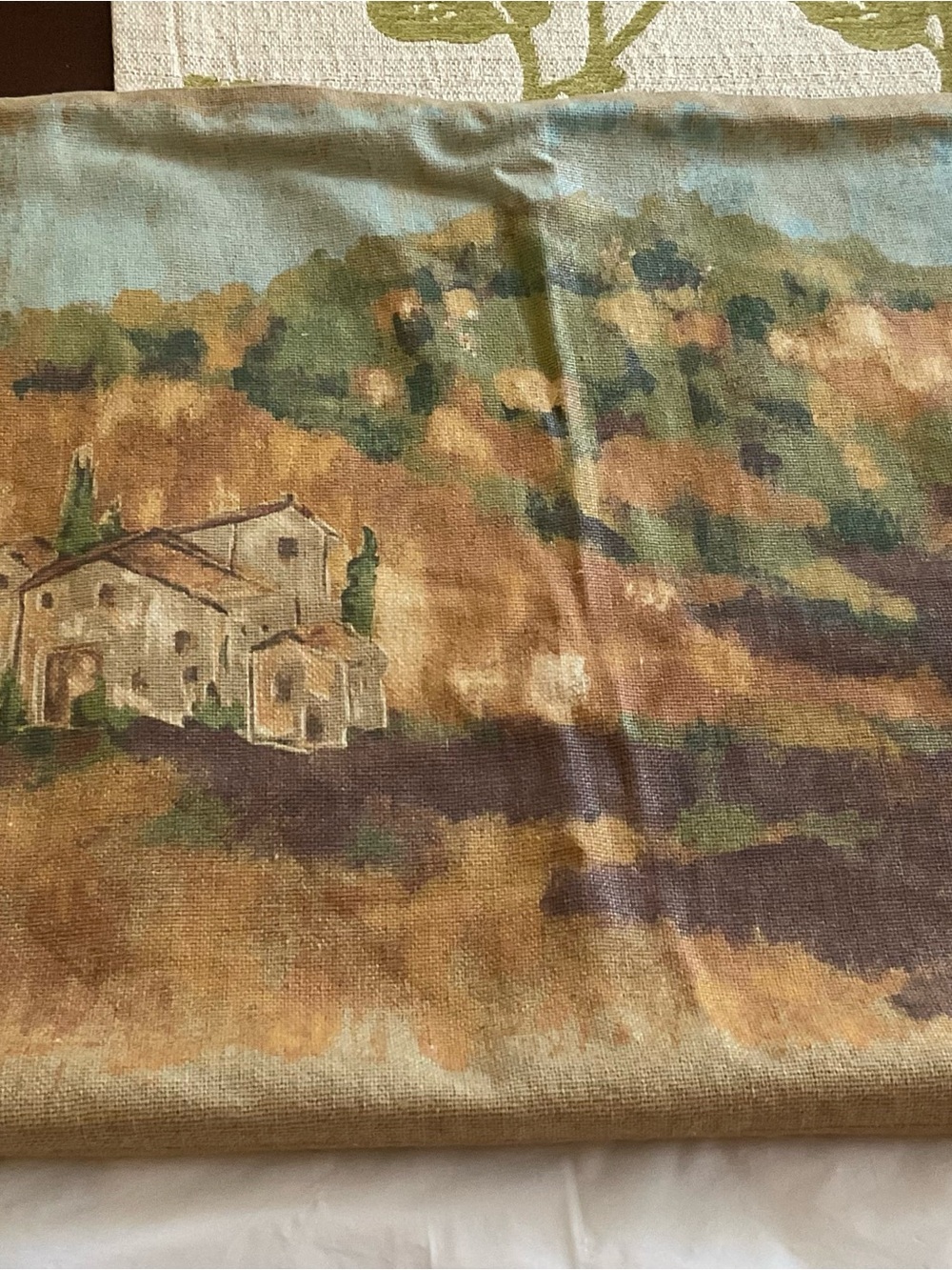 Pottery Barn Painted Tuscany Village Vintage 2010s Lombar Pillow Cover